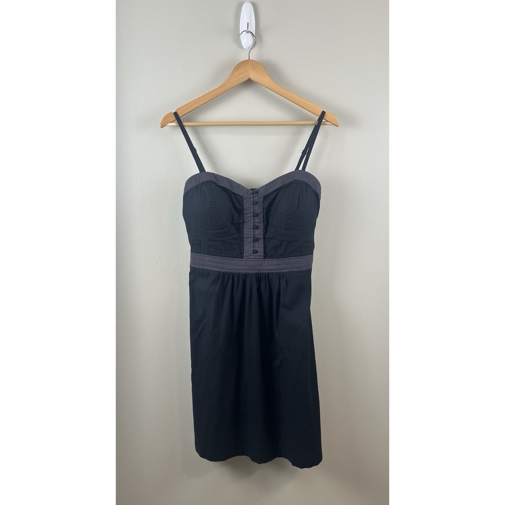 American Eagle Outfitters Sz 14 Sleeveless Black Dress Black Gray Cotton